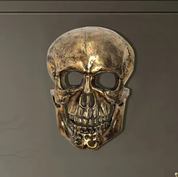 Garvik-seinäkoriste Pääkallo alumiinia - kulta - Sisustustuotteet - Sisustusesineet - Koriste-esineet - Veistos
