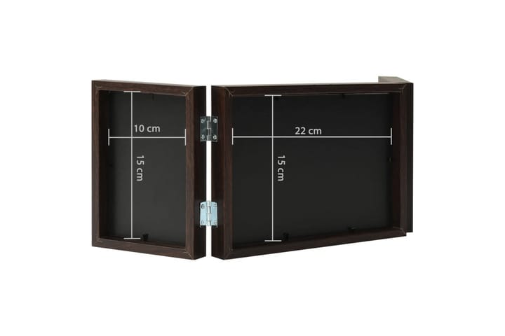 3-osainen Valokuvakehyskollaasi t.ruskea 22x15cm+2x(10x15cm) - Ruskea - Kollaasikehys