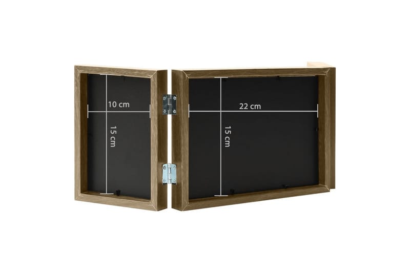 3-osainen Valokuvakehyskollaasi v.ruskea 22x15cm+2x(10x15cm) - Ruskea - Sisustustuotteet - Seinäkoristeet - Kehykset - Valokuvakehys