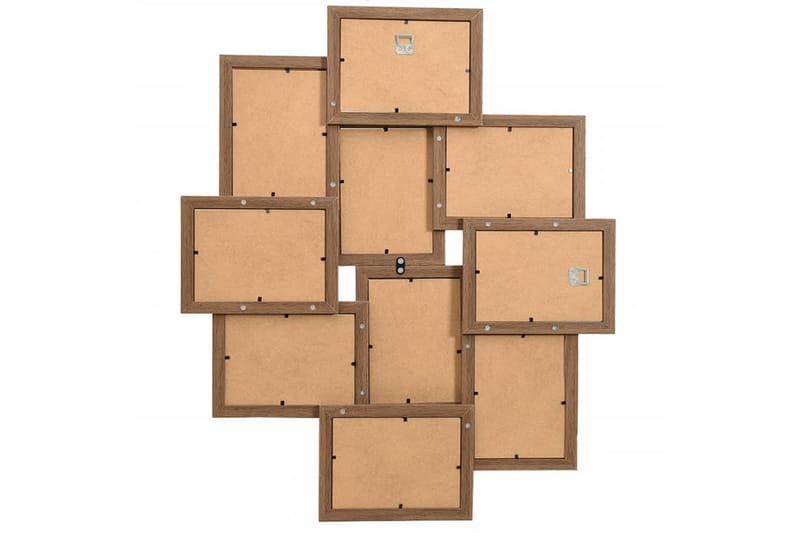 Kollaasi valokuvakehys 10x(10x15 cm - Ruskea - Sisustustuotteet - Seinäkoristeet - Kehykset - Kollaasikehys