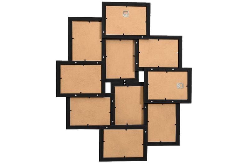 Kollaasi valokuvakehys 10x(13x18 cm) kuville musta MDF - Musta - Sisustustuotteet - Seinäkoristeet - Kehykset - Kollaasikehys
