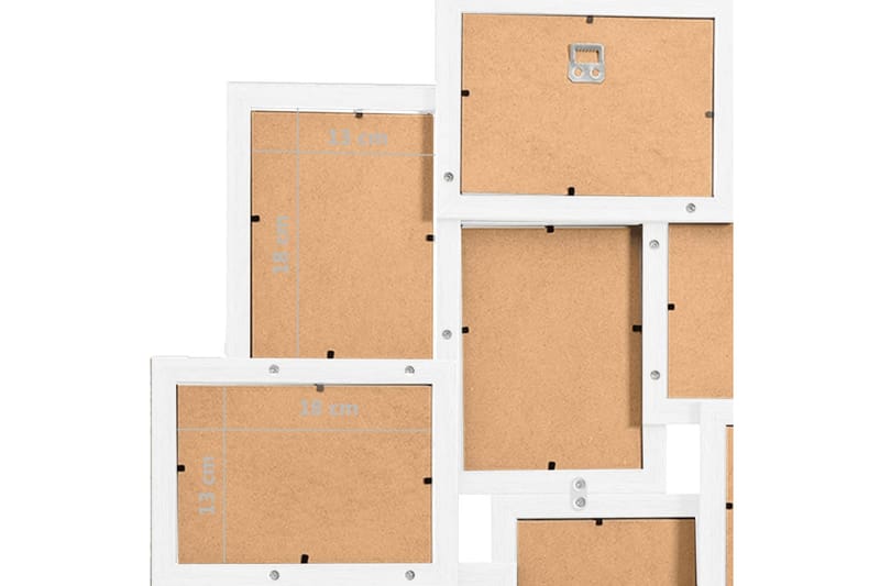 Kollaasi valokuvakehys 10x(13x18 cm) kuville valkoinen MDF - Valkoinen - Sisustustuotteet - Seinäkoristeet - Kehykset - Kollaasikehys