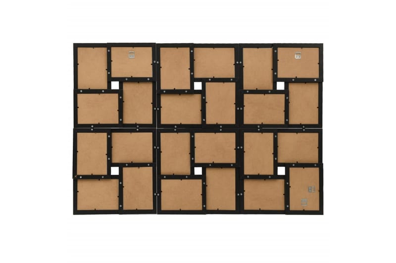 Kollaasi valokuvakehys 24x(13x18 cm) kuville musta MDF - Musta - Sisustustuotteet - Seinäkoristeet - Kehykset - Kollaasikehys
