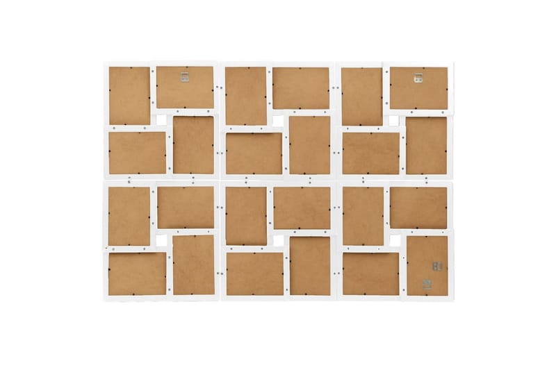 Kollaasi valokuvakehys 24x(13x18 cm) kuville valkoinen MDF - Valkoinen - Sisustustuotteet - Seinäkoristeet - Kehykset - Kollaasikehys