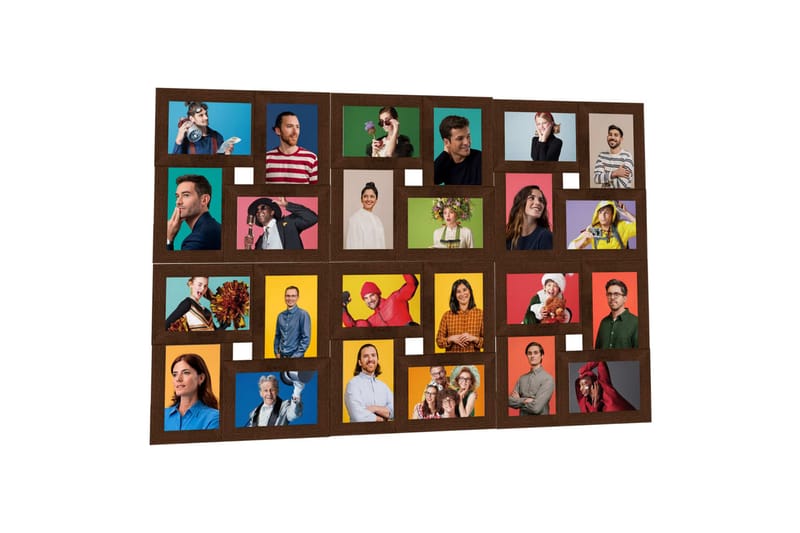 Kollaasi valokuvakehys 24x(13x18 cm - Ruskea - Sisustustuotteet - Seinäkoristeet - Kehykset - Kollaasikehys