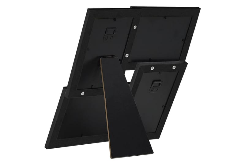 Kollaasi valokuvakehys 4x(10x15 cm) kuville musta MDF - Musta - Sisustustuotteet - Seinäkoristeet - Kehykset - Valokuvakehys