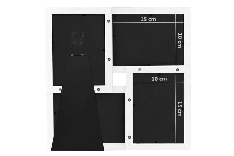 Kollaasi valokuvakehys 4x(10x15 cm) kuville valkoinen MDF - Valkoinen - Sisustustuotteet - Seinäkoristeet - Kehykset - Valokuvakehys