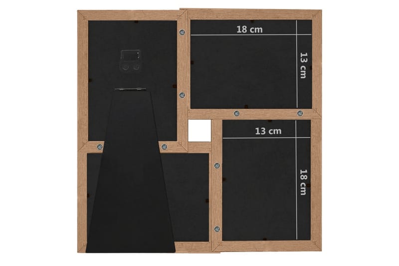 Kollaasi valokuvakehys 4x(13x18 cm) kuville vaaleanruskea MD - Ruskea - Sisustustuotteet - Seinäkoristeet - Kehykset - Valokuvakehys
