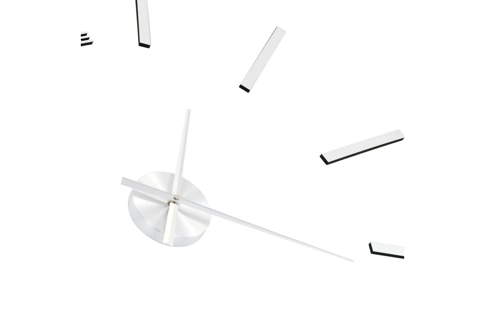 3D-seinäkello moderni muotoilu 100 cm XXL hopea - Hopea - Sisustustuotteet - Seinäkoristeet - Kellot
