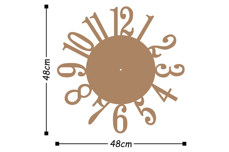 Koriste Seinäkello - Kupari - Kellot