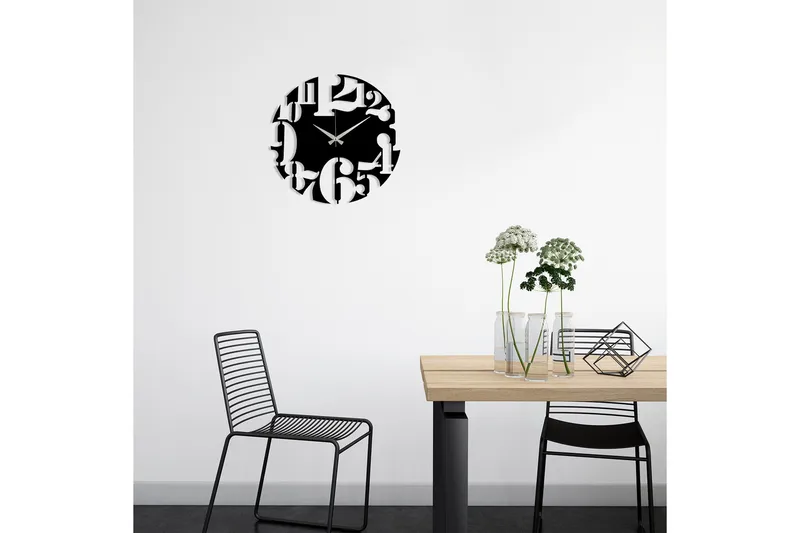 Koriste Seinäkello - Musta - Sisustustuotteet - Seinäkoristeet - Kellot