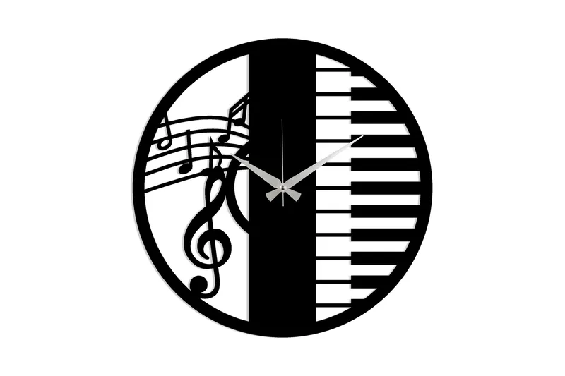 Koriste Seinäkello, Musta