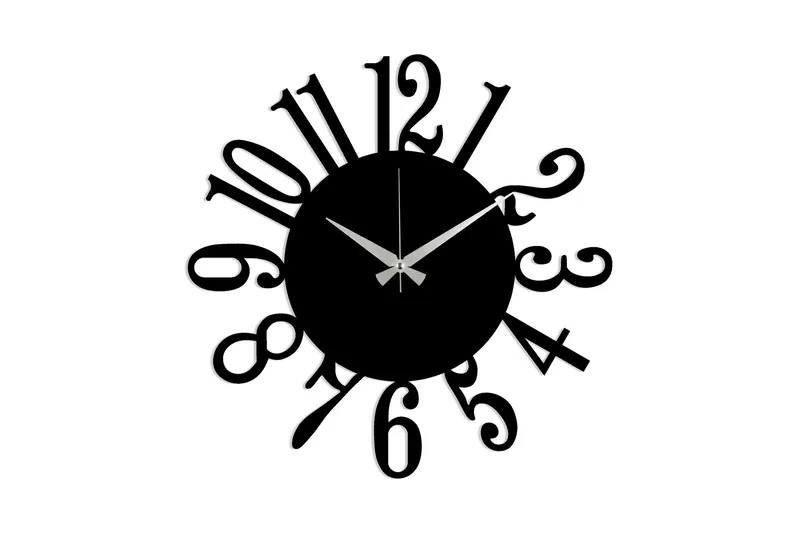 Koriste Seinäkello, Musta