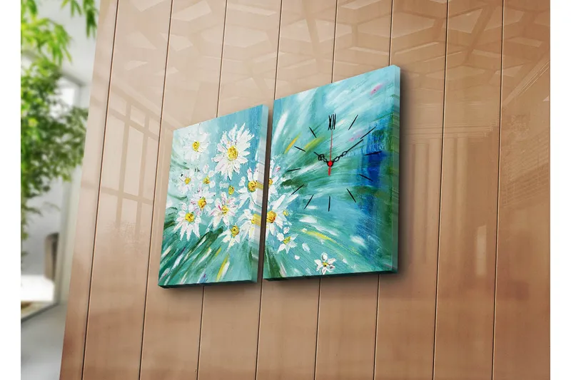 Koristeellinen Canvas Seinäkello (2 kpl), undefined