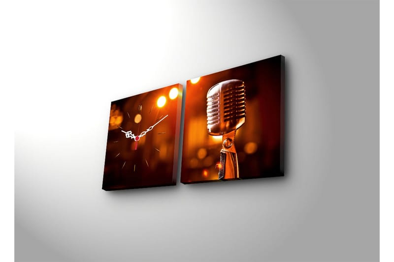 Koristeellinen Canvas Seinäkello (2 kpl) - Sisustustuotteet - Seinäkoristeet - Kellot