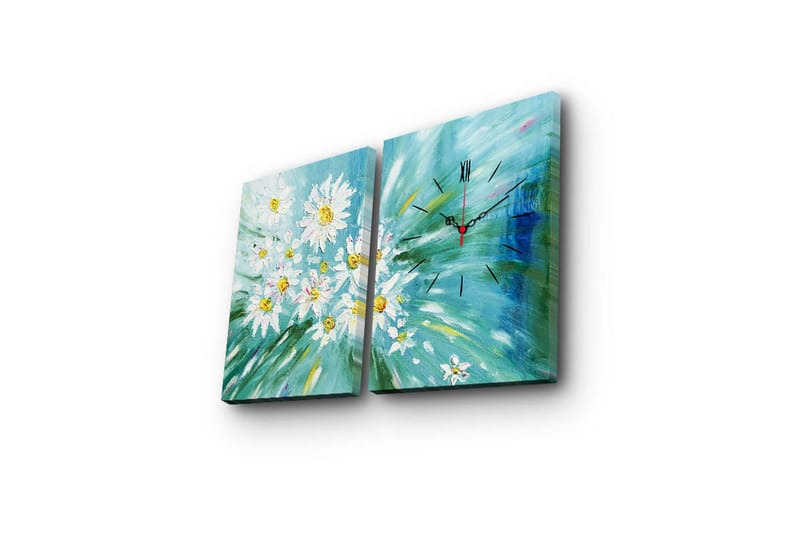 Koristeellinen Canvas Seinäkello (2 kpl) - Sisustustuotteet - Seinäkoristeet - Kellot