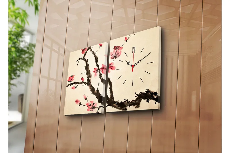 Koristeellinen Canvas Seinäkello (2 kpl), undefined