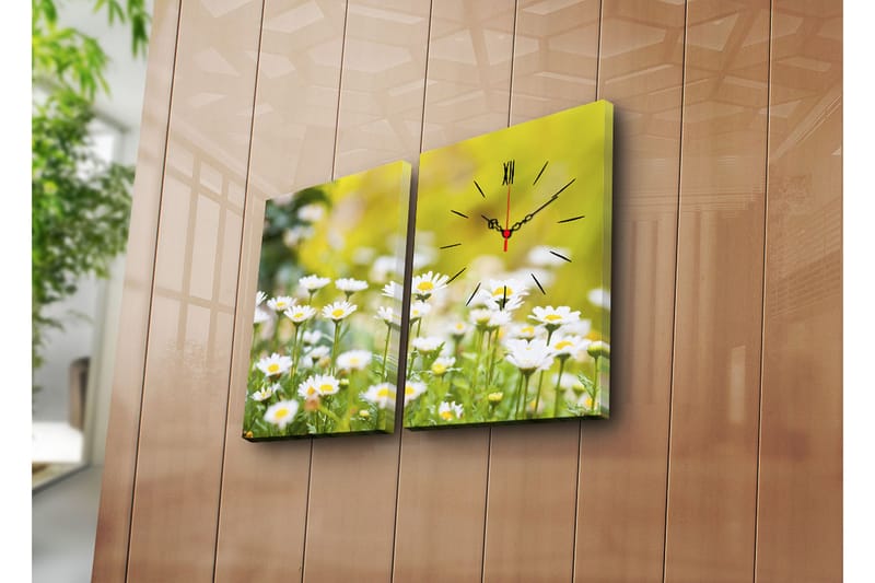 Koristeellinen Canvas Seinäkello (2 kpl) - Sisustustuotteet - Seinäkoristeet - Kellot