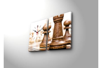 Koristeellinen Canvas Seinäkello (2 kpl) - Sisustustuotteet - Seinäkoristeet - Kellot
