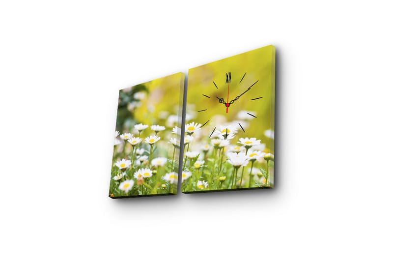 Koristeellinen Canvas Seinäkello (2 kpl) - Sisustustuotteet - Seinäkoristeet - Kellot