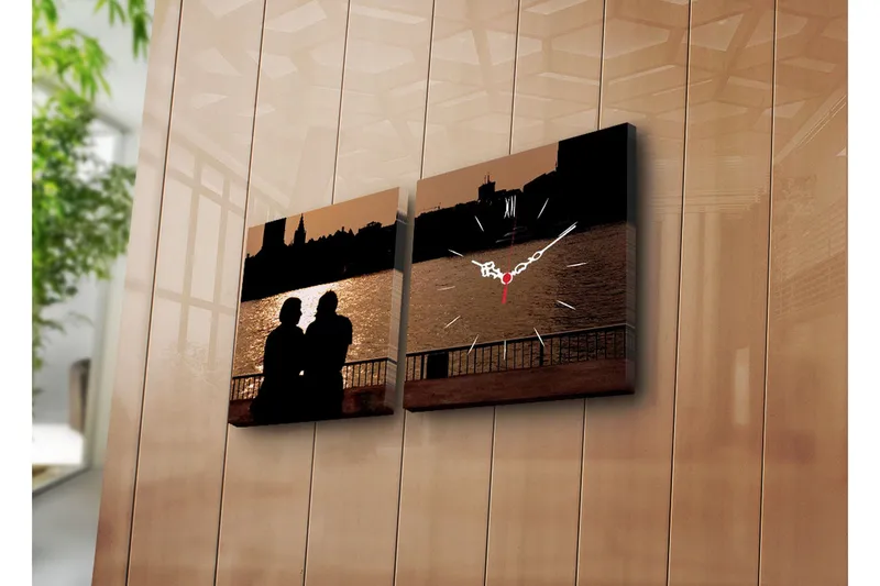 Koristeellinen Canvas Seinäkello (2 kpl), undefined