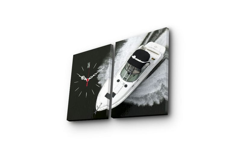 Koristeellinen Canvas Seinäkello (2 kpl) - Sisustustuotteet - Seinäkoristeet - Kellot