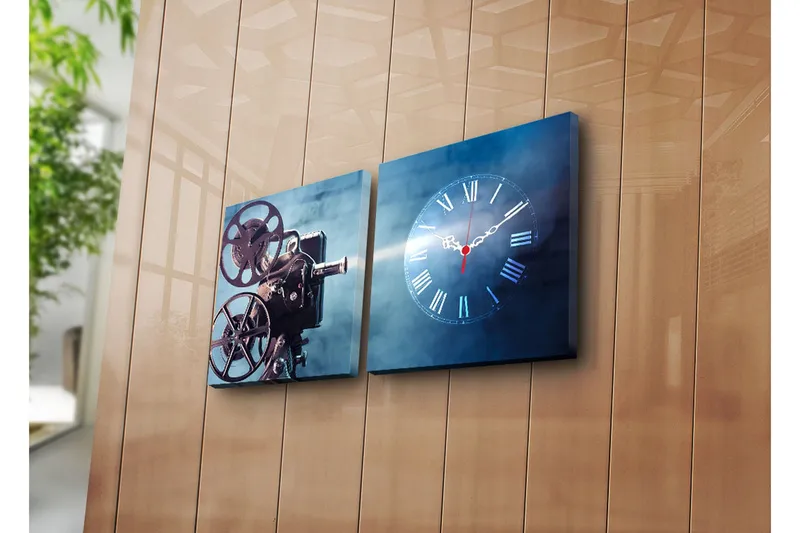 Koristeellinen Canvas Seinäkello (2 kpl), undefined