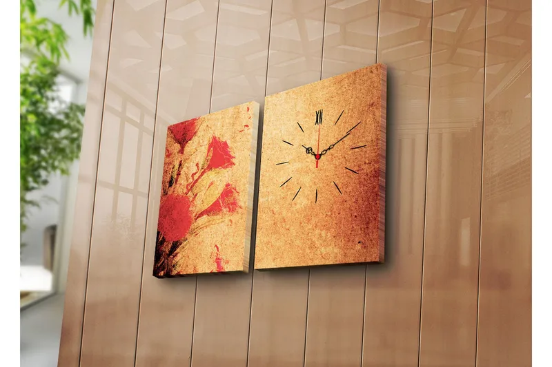 Koristeellinen Canvas Seinäkello (2 kpl), undefined