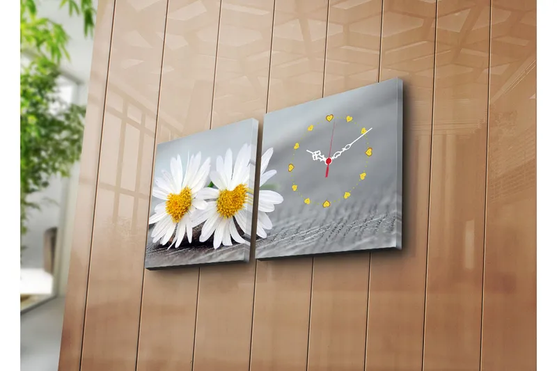 Koristeellinen Canvas Seinäkello (2 kpl), undefined