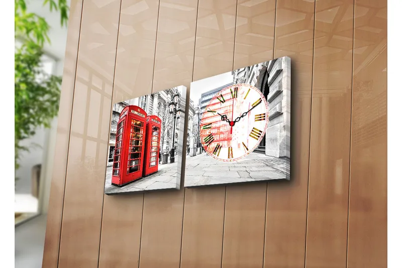 Koristeellinen Canvas Seinäkello (2 kpl), undefined