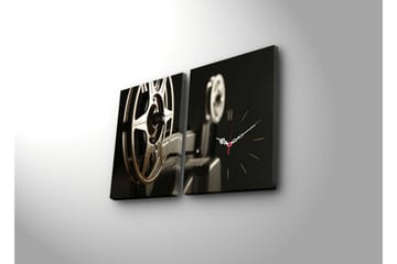 Koristeellinen Canvas Seinäkello (2 kpl) - Sisustustuotteet - Seinäkoristeet - Kellot