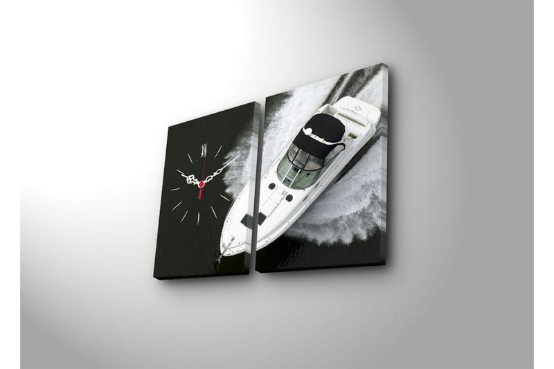 Koristeellinen Canvas Seinäkello (2 kpl) - Sisustustuotteet - Seinäkoristeet - Kellot