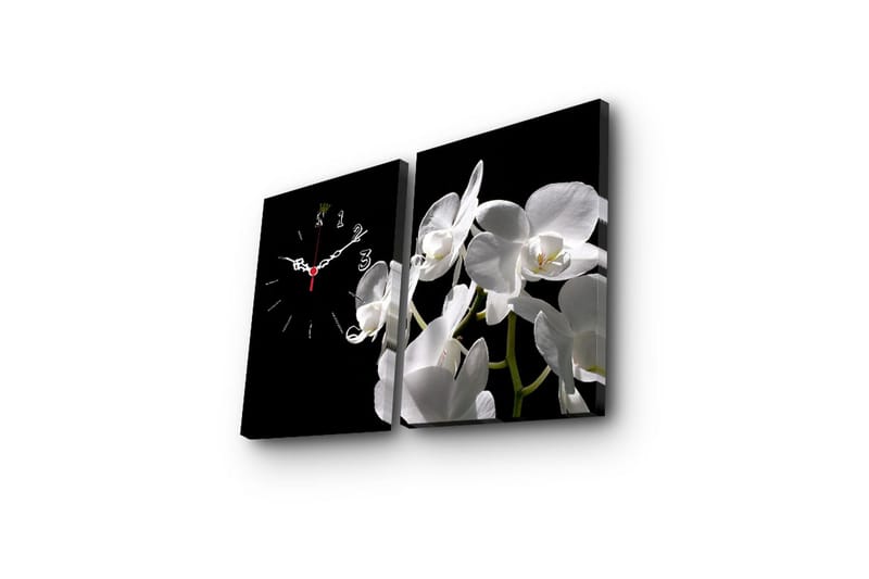 Koristeellinen Canvas Seinäkello (2 kpl) - Sisustustuotteet - Seinäkoristeet - Kellot