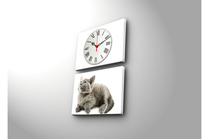 Koristeellinen Canvas Seinäkello (2 kpl) - Sisustustuotteet - Seinäkoristeet - Kellot