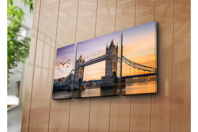 Koristeellinen Canvas Seinäkello (3 kpl), undefined