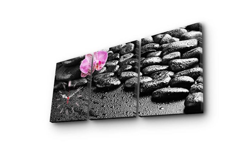 Koristeellinen Canvas Seinäkello (3 kpl) - Sisustustuotteet - Seinäkoristeet - Kellot