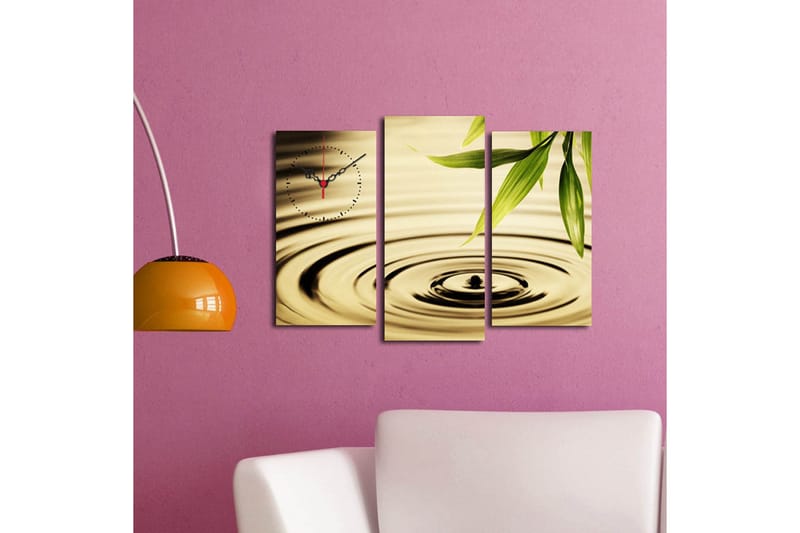 Koristeellinen Canvas Seinäkello (3 kpl) - Sisustustuotteet - Seinäkoristeet - Kellot