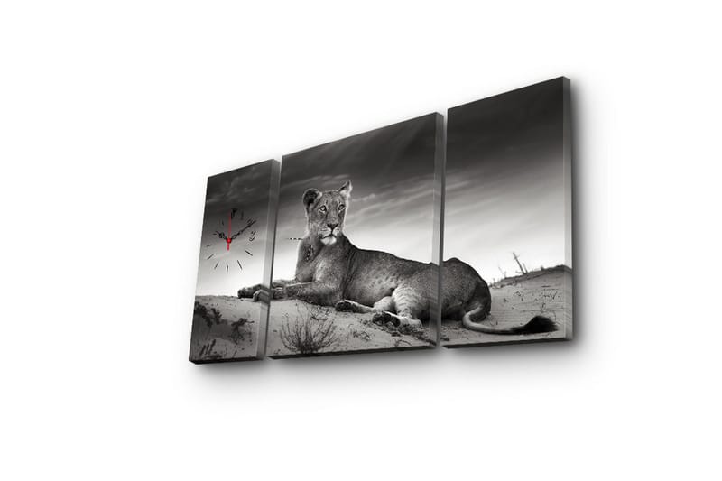 Koristeellinen Canvas Seinäkello (3 kpl) - Sisustustuotteet - Seinäkoristeet - Kellot