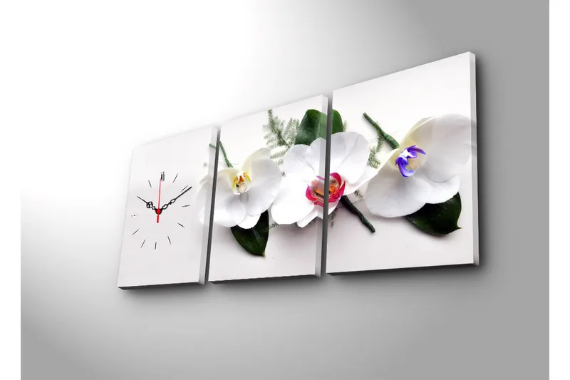 Koristeellinen Canvas Seinäkello (3 kpl) - Sisustustuotteet - Seinäkoristeet - Kellot