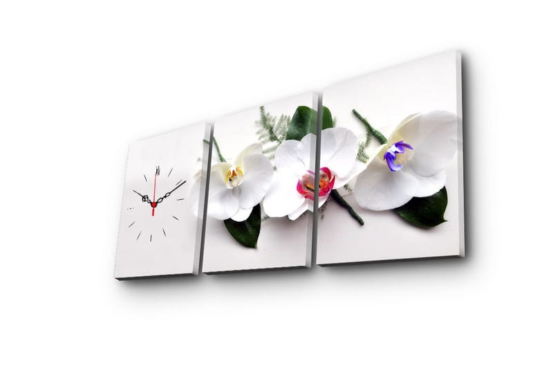 Koristeellinen Canvas Seinäkello (3 kpl) - Sisustustuotteet - Seinäkoristeet - Kellot