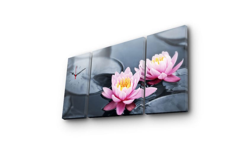 Koristeellinen Canvas Seinäkello (3 kpl) - Sisustustuotteet - Seinäkoristeet - Kellot