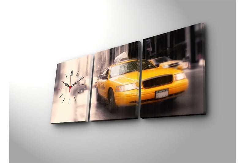 Koristeellinen Canvas Seinäkello (3 kpl) - Sisustustuotteet - Seinäkoristeet - Kellot