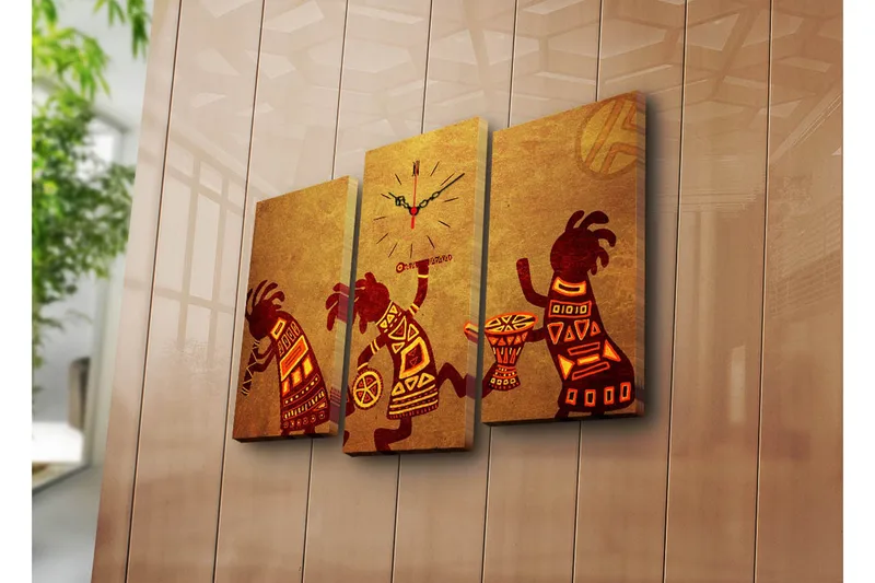 Koristeellinen Canvas Seinäkello (3 kpl), undefined