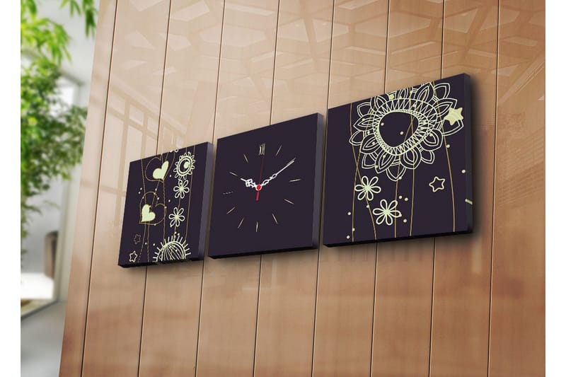 Koristeellinen Canvas Seinäkello (3 kpl), undefined