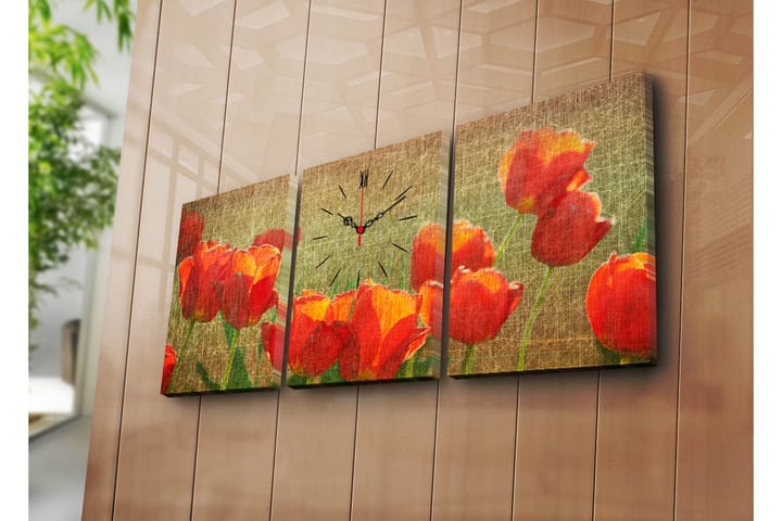 Koristeellinen Canvas Seinäkello (3 kpl) - Kellot - Digitaalinen seinäkello
