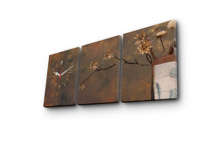 Koristeellinen Canvas Seinäkello (3 kpl) - Sisustustuotteet - Seinäkoristeet - Kellot