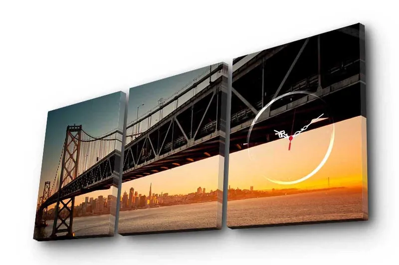 Koristeellinen Canvas Seinäkello (3 kpl), undefined