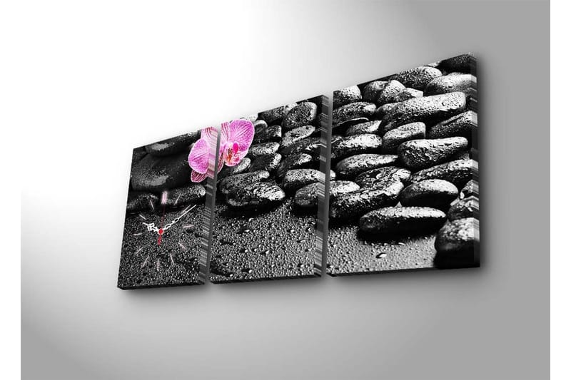 Koristeellinen Canvas Seinäkello (3 kpl) - Sisustustuotteet - Seinäkoristeet - Kellot