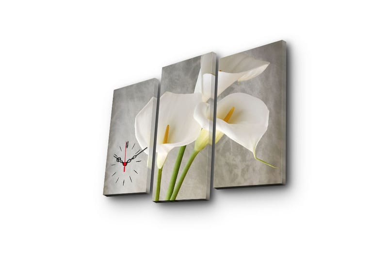 Koristeellinen Canvas Seinäkello (3 kpl) - Sisustustuotteet - Seinäkoristeet - Kellot