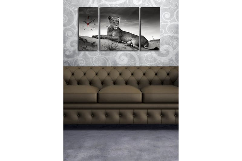 Koristeellinen Canvas Seinäkello (3 kpl) - Sisustustuotteet - Seinäkoristeet - Kellot